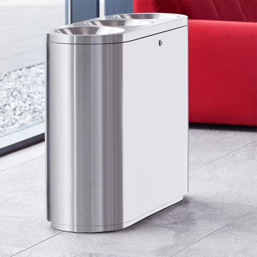 3 Sorting Stainless Steel Recycling Trash Bins