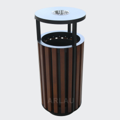 Round Wooden Garbage container for sale