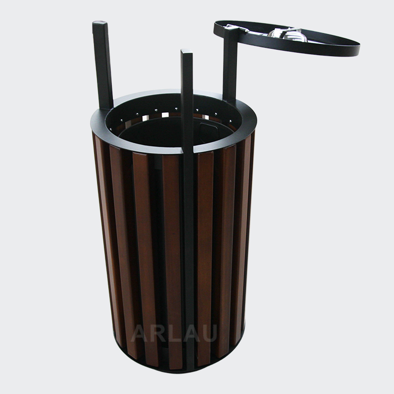 Round Wooden Garbage container for sale