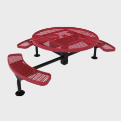 46" round picnic table with wheelchair accessible
