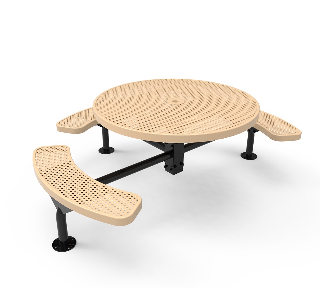 46" round picnic table with wheelchair accessible