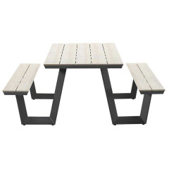 6ft 8ft portable wood picnic table with bench