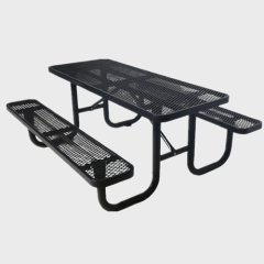 thermoplastic coating steel 6ft 8ft rectangle outdoor picnic table