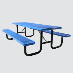 thermoplastic coating steel 6ft 8ft rectangle outdoor picnic table