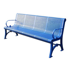 6ft 8ft Cast Iron Thermoplastic Outdoor Bench