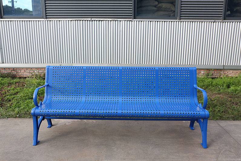 6ft 8ft Cast Iron Thermoplastic Outdoor Bench