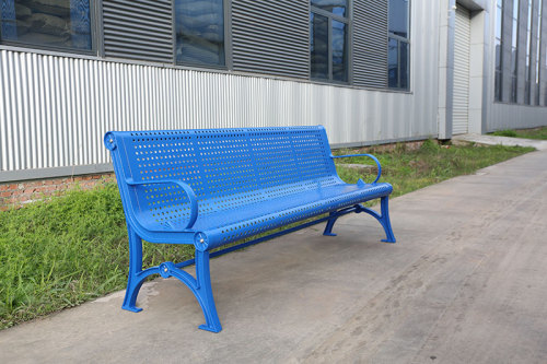 6ft 8ft Cast Iron Thermoplastic Outdoor Bench