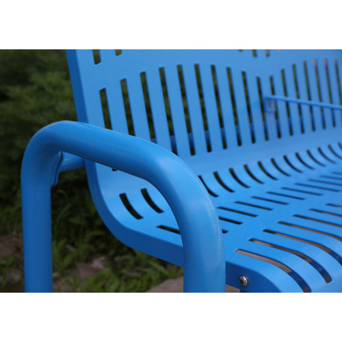 outdoor steel iron garden bench