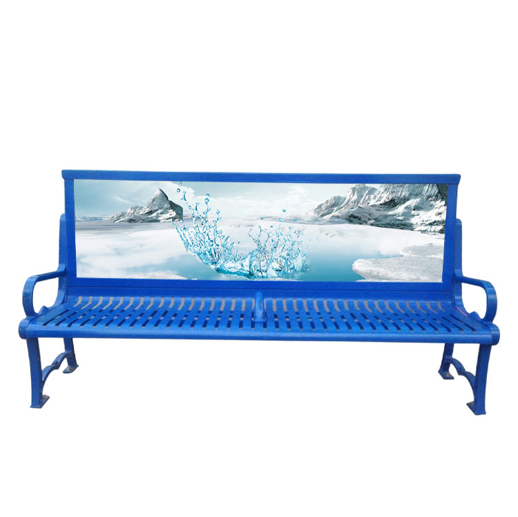 outdoor steel leisure long bench