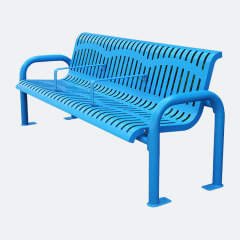 outdoor steel iron garden bench