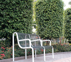 Outdoor furniture street steel mesh bench