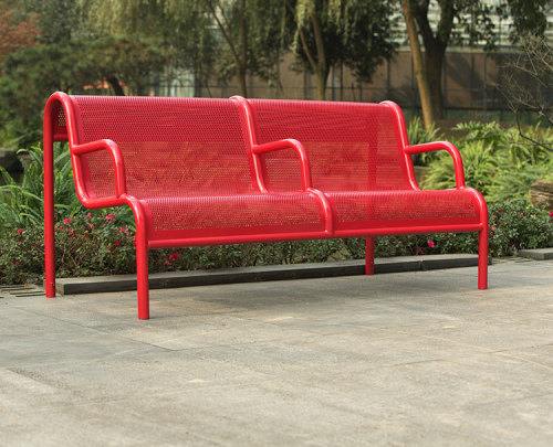 Commercial Grade Metal Back Thermoplastic Bench Polyethylene Spray Seat