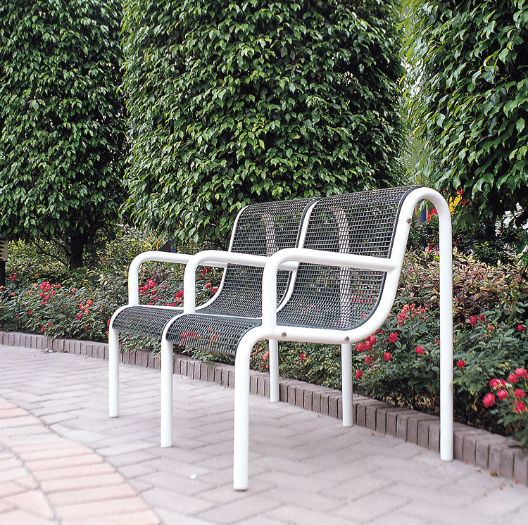 Outdoor furniture street steel mesh bench