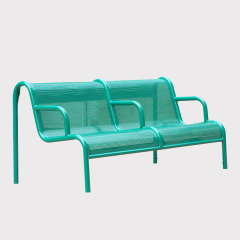 Commercial Grade Metal Back Thermoplastic Bench Polyethylene Spray Seat