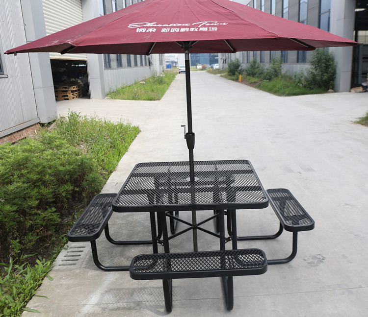outdoor patio garden camping picnic table with umbrella