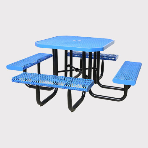 46" Square Thermoplastic Polyethylene Coated Picnic Table