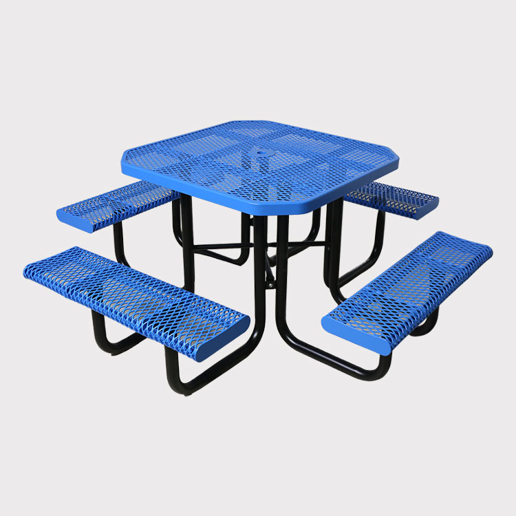 46" Square Thermoplastic Polyethylene Coated Picnic Table