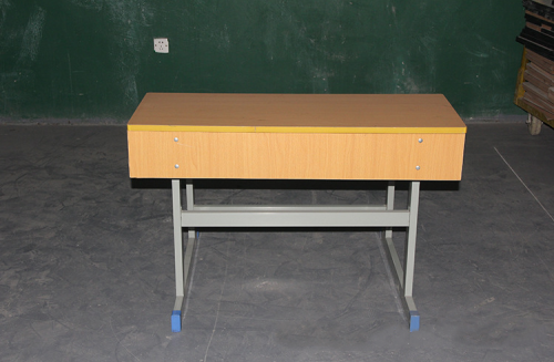 student double desk with bench