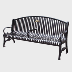 outdoor street steel long park bench