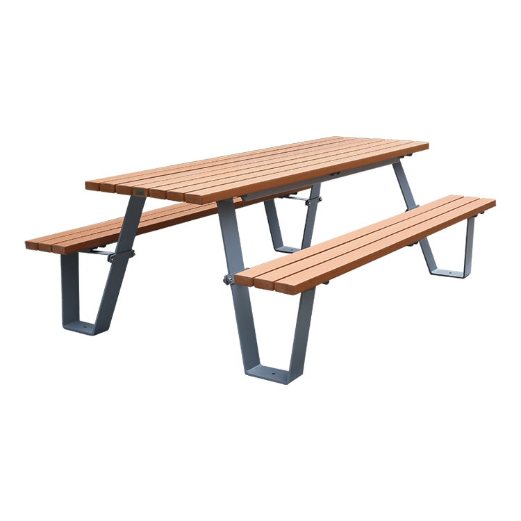 outdoor wooden picnic table bench