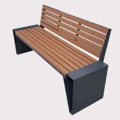 Outdoor Backrest WPC Bench