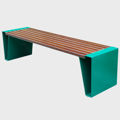 outdoor park long backless bench seat