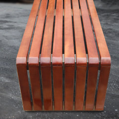 Outdoor park all wood backless bench