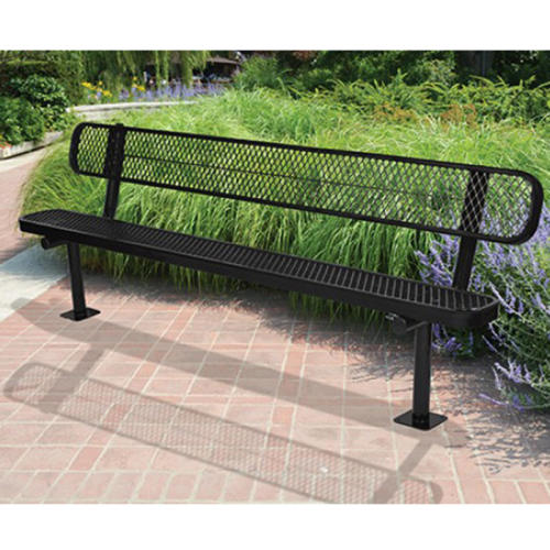 Vintage metal outdoor country garden bench