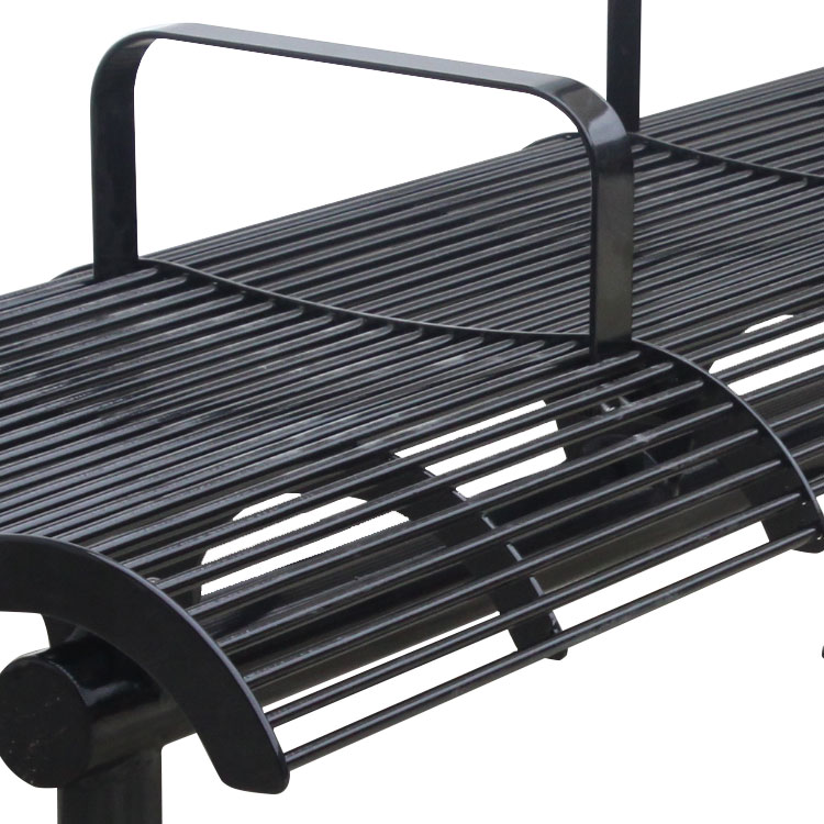 Outdoor patio public backless steel tube bench