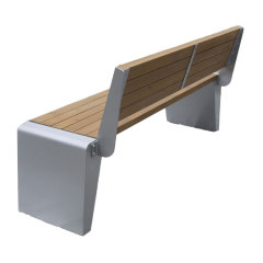 3 seater natural wood outdoor bench seat