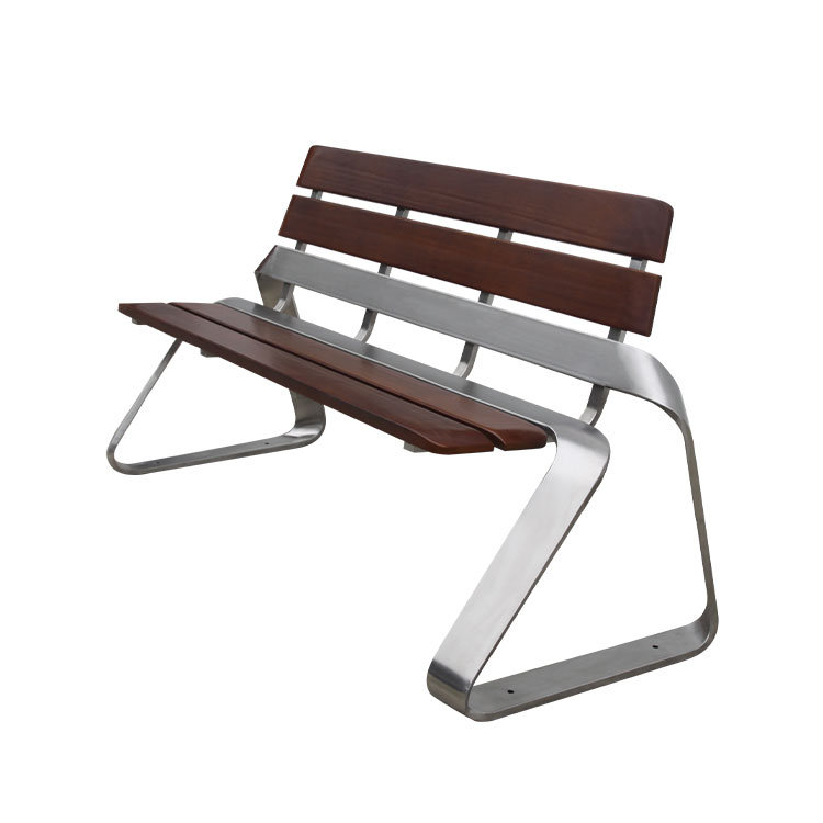 Cheap outside garden steel wood bench seat
