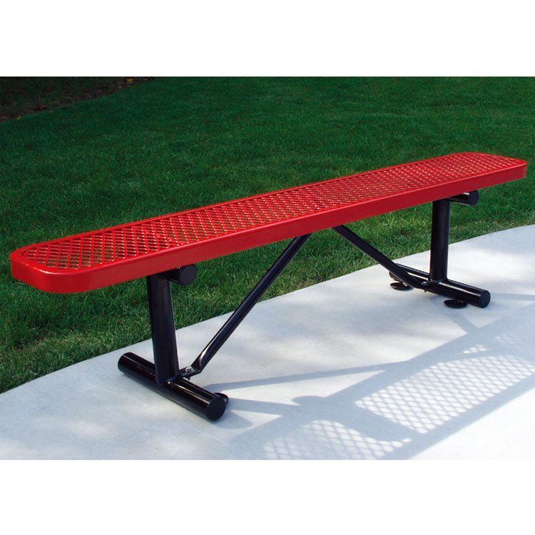 Outdoor park metal backyard bench no back