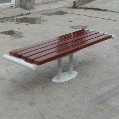 Outdoor personalized wooden bench without backrest