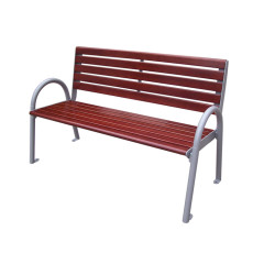 Outdoor public personalized wooden bench