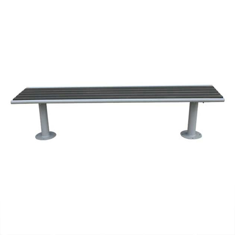 Long outdoor wpc wood bench without back
