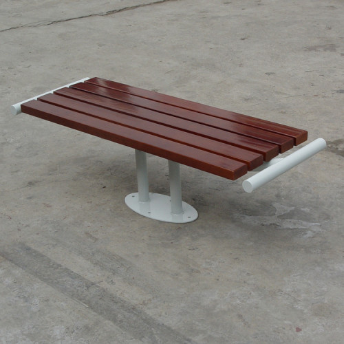 Outdoor personalized wooden bench without backrest