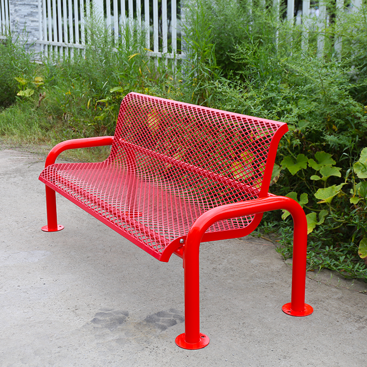 Outdoor steel patio garden bench for sale