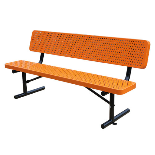 6 ft 8 ft iron outdoor patio seating bench