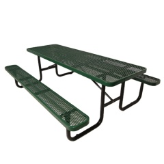 6 ft 8 ft commercial expanded metal picnic tables