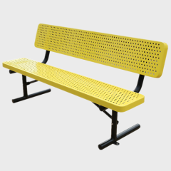 6 foot 8 foot modern metal outdoor garden bench