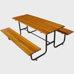 Outside garden rectangle wpc wood picnic table