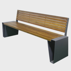 Custom 3 person outdoor wood bench seating