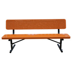 6 foot 8 foot modern metal outdoor garden bench