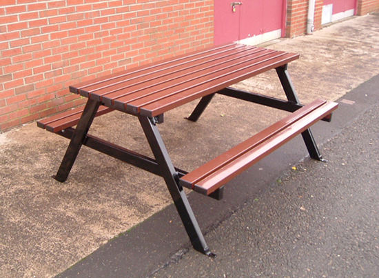 6ft 8ft wooden outdoor picnic table