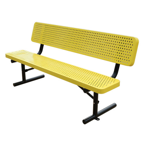 6 ft 8 ft iron outdoor patio seating bench