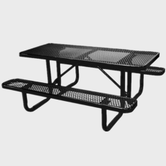 6 ft 8 ft commercial expanded metal picnic tables