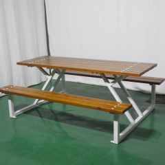 Outdoor wood picnic table and benches for sale