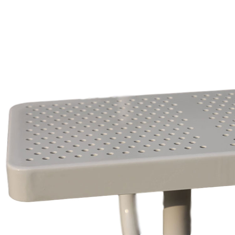 Outdoor rectangle metal picnic table bench