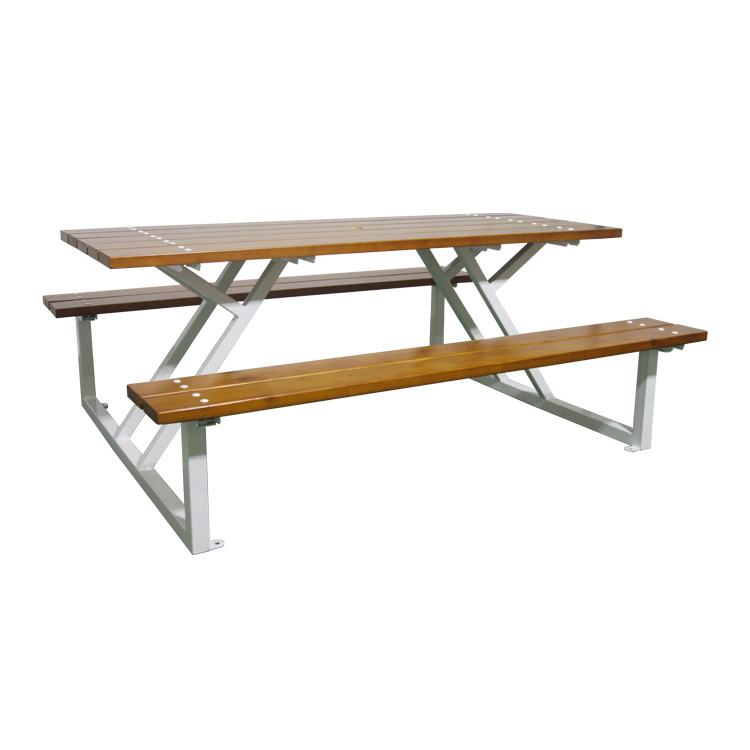 Outdoor wood picnic table and benches for sale