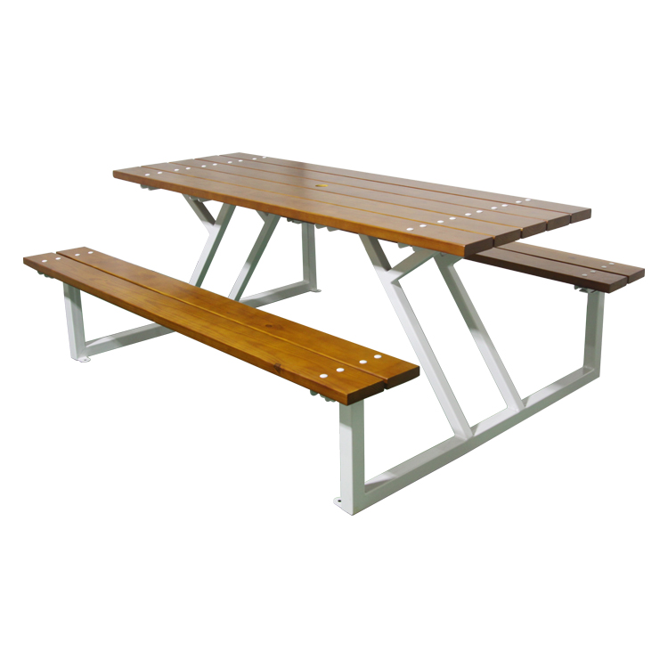 Outdoor wood picnic table and benches for sale